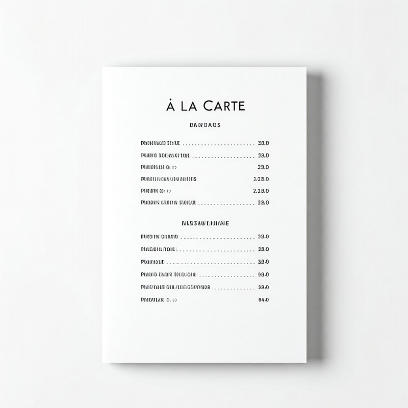 à la carte